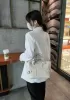 Mia Woven Small Leather Shoulder Bag Cream