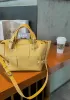 Mia Woven Small Leather Shoulder Bag Yellow