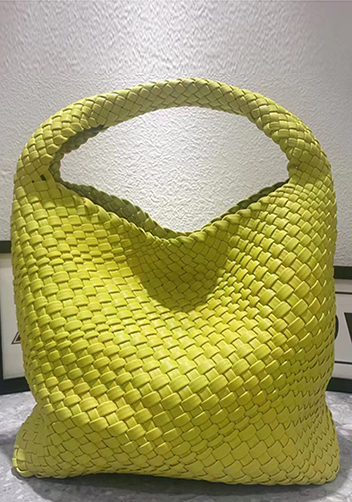 Mia Hobo Woven Single Handle Tote  Kiwi