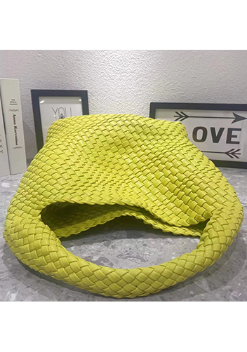 Mia Hobo Woven Single Handle Tote  Kiwi
