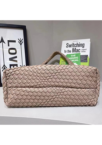 Mia Hobo Woven Single Handle Tote Beige
