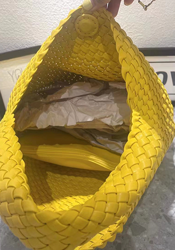 Mia Hobo Woven Single Handle Tote Bright Yellow