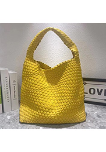 Mia Hobo Woven Single Handle Tote Bright Yellow