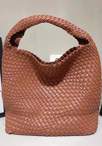 Mia Hobo Woven Single Handle Tote Brown