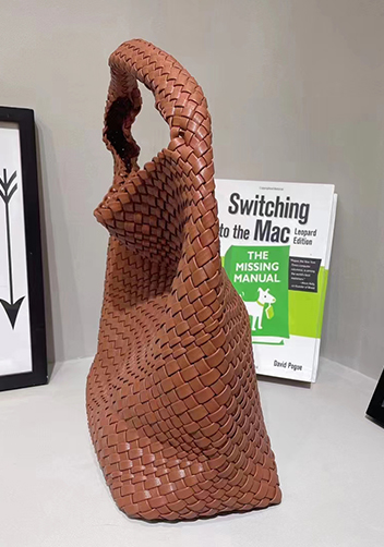 Mia Hobo Woven Single Handle Tote Brown