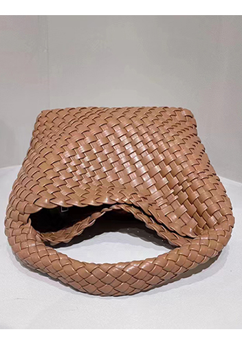 Mia Hobo Woven Single Handle Tote Camel