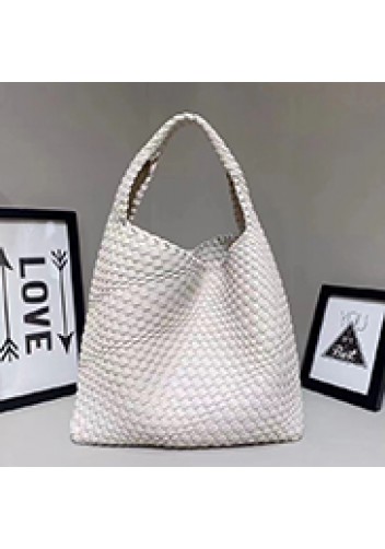 Mia Hobo Woven Single Handle Tote Cream