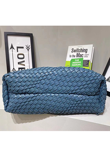 Mia Hobo Woven Single Handle Tote Dark Blue