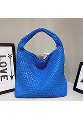Mia Hobo Woven Single Handle Tote Electric Blue