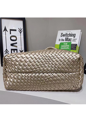 Mia Hobo Woven Single Handle Tote Gold