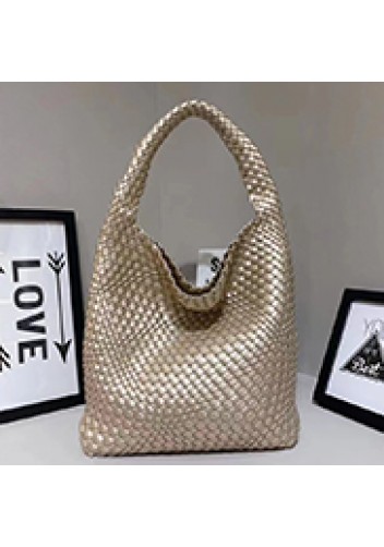 Mia Hobo Woven Single Handle Tote Gold