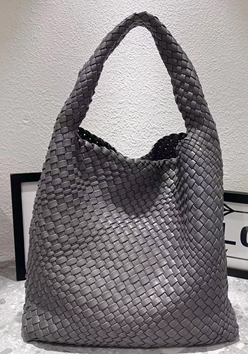 Mia Hobo Woven Single Handle Tote Grey
