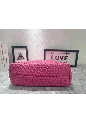 Mia Hobo Woven Single Handle Tote Hot Pink