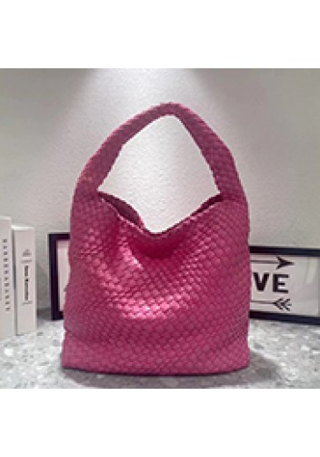 Mia Hobo Woven Single Handle Tote Hot Pink