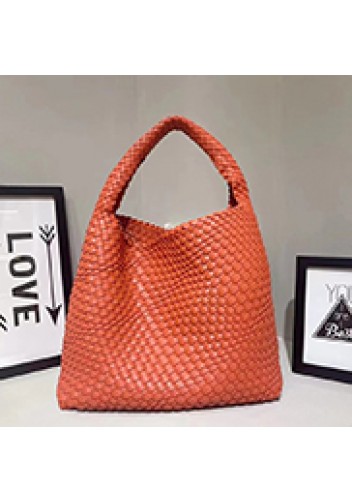 Mia Hobo Woven Single Handle Tote Orange