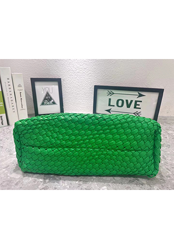 Mia Hobo Woven Single Handle Tote Green Parakeet