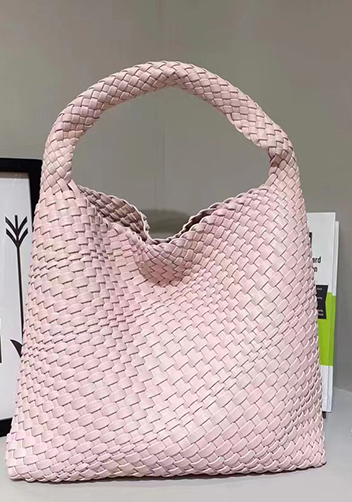 Mia Hobo Woven Single Handle Tote Pink