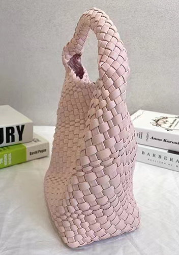 Mia Hobo Woven Single Handle Tote Pink
