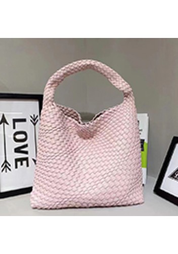 Mia Hobo Woven Single Handle Tote Pink
