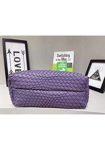 Mia Hobo Woven Single Handle Tote Purple