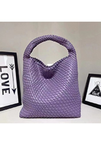 Mia Hobo Woven Single Handle Tote Purple