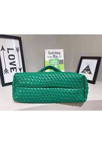 Mia Hobo Woven Single Handle Tote Racing Green