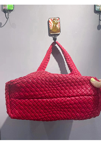 Mia Hobo Woven Single Handle Tote Red