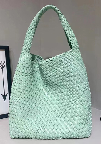 Mia Hobo Woven Single Handle Tote Spring Green