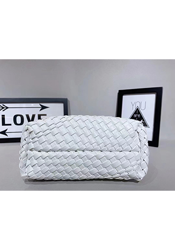 Mia Hobo Woven Single Handle Tote White