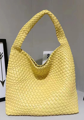 Mia Hobo Woven Single Handle Tote Yellow