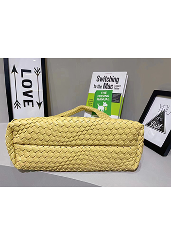 Mia Hobo Woven Single Handle Tote Yellow
