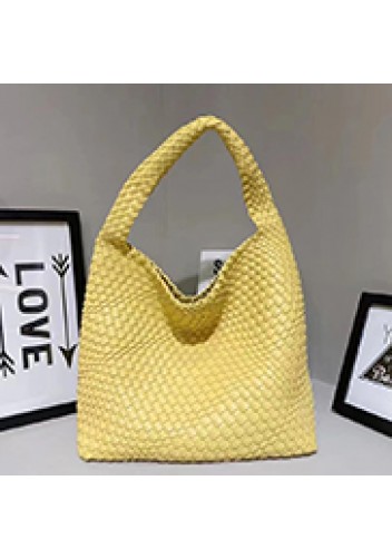 Mia Hobo Woven Single Handle Tote Yellow