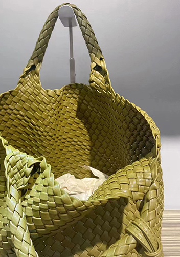 Mia Woven Tote With Pochette Olive