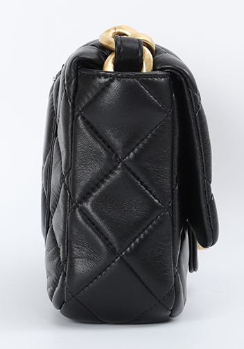 Adele Classic Flap Medium Lambskin Chain Bag Black