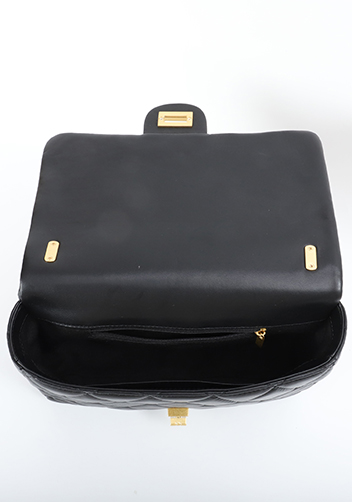 Adele Classic Flap Medium Lambskin Chain Bag Black