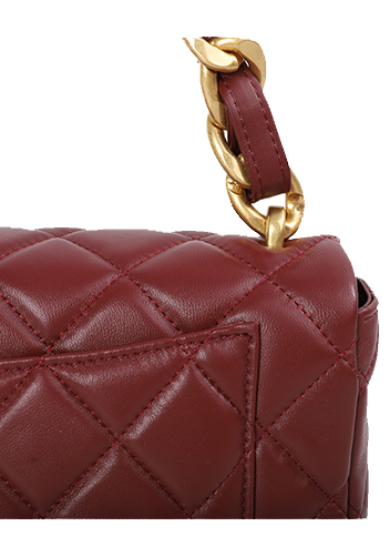 Adele Classic Flap Medium Lambskin Chain Bag Burgundy