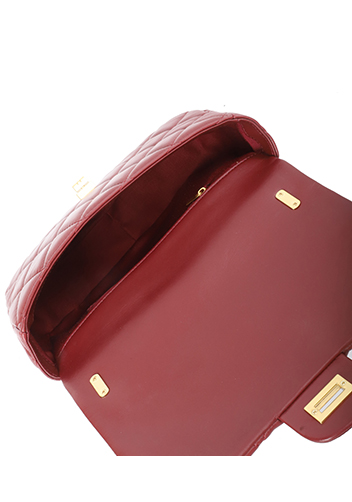 Adele Classic Flap Medium Lambskin Chain Bag Burgundy
