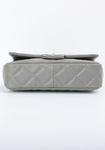Adele Classic Flap Medium Lambskin Chain Bag Grey