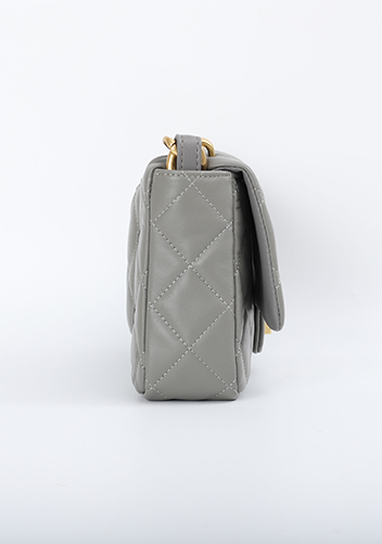 Adele Classic Flap Medium Lambskin Chain Bag Grey