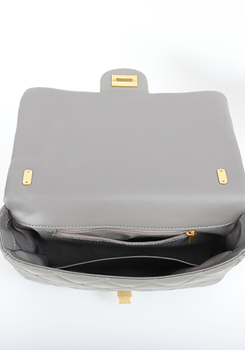 Adele Classic Flap Medium Lambskin Chain Bag Grey