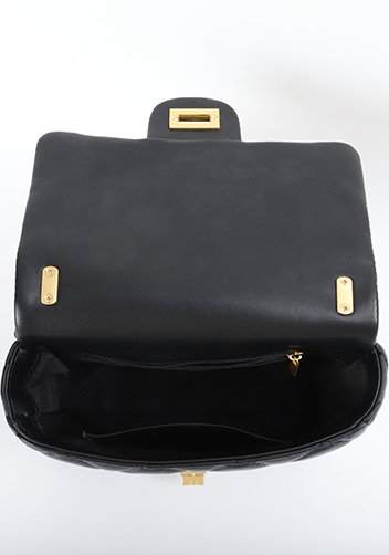 Adele Classic Flap Small Lambskin Chain Bag Black