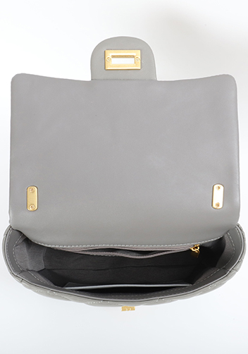 Adele Classic Flap Small Lambskin Chain Bag Grey