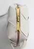 Mia Woven Smooth Leather Small Shoulder Bag Cream