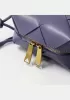 Mia Woven Smooth Leather Small Shoulder Bag Purple