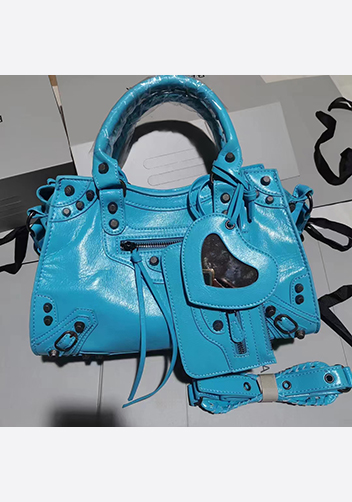 The Route 66 Faux Brushed Leather Medium Tote Blue