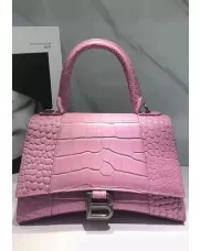 Bonnie Croc Leather Shoulder Bag Purple