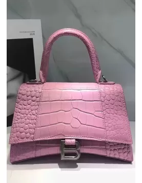 Bonnie Croc Leather Shoulder Bag Purple