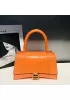 Bonnie Croc Leather Shoulder Mini Bag Orange