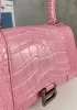Bonnie Croc Leather Shoulder Mini Bag Pink