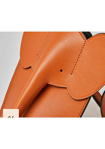 THE ELEPHANT POCKET SHOULDER LEATHER BAG BROWN